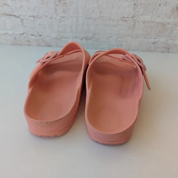 Birkenstock Arizona EVA sandals in the color Coral Peach or Fondant Pink. - Picture 5 of 12